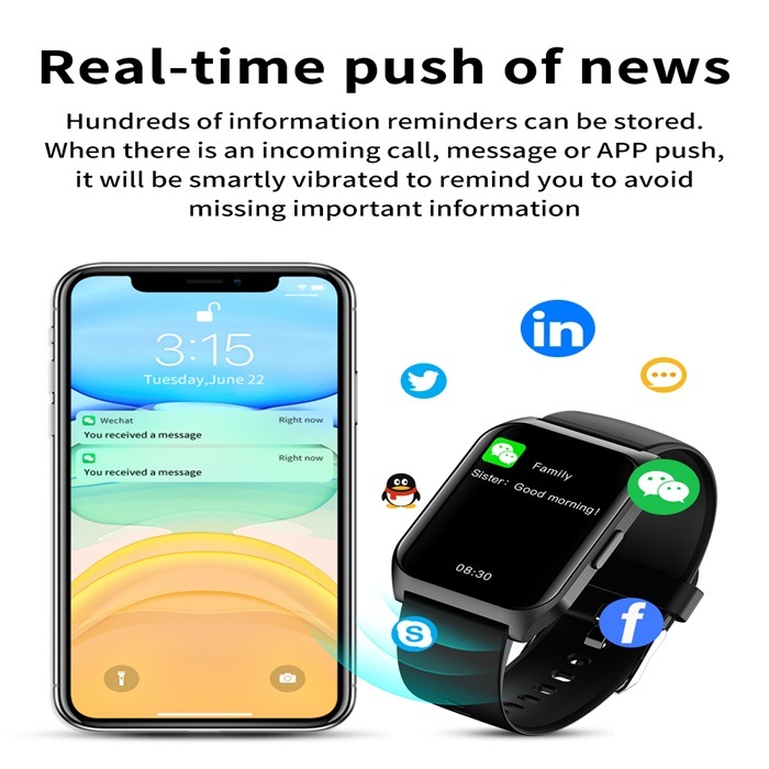 E17z Sports Smart Watch Men Women New Bt Call Custom Dial Sleep Monitor Smartwatch E17z