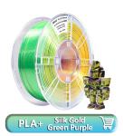 Silk Triple Color PLA+ Filament,PLA Silk Triple Color (Gold Green Purple), Silk