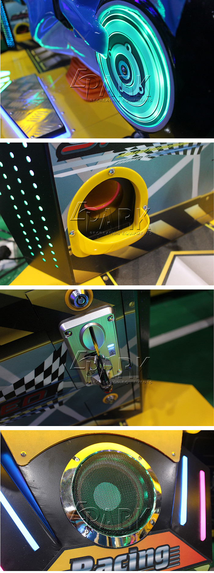 1 Player Racing Game Machine , Kids Toy On Ride Electric Car Driving Arcade Cabinet