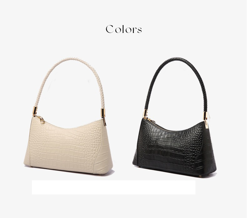 Trendy Genuine Leather Shoulder Underarm Bag for Daily Life Season All Seasons