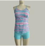 High Quality Girls Gradient Colorful 2 Piece Swimsuit Tankini Beach Wear Womens
