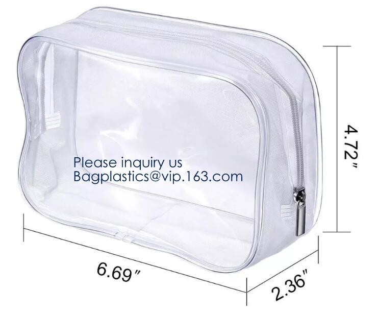 Makeup Bag Cosmetic Bag Travel Toiletry Bag Waterproof Makeup Zipper Portable Transparent Pouch Set - Black, bagease pac