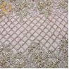 Buy cheap Nigerian Styles Gold Beaded Lace Fabric Handmade Tulle Embroidery 135cm Width from wholesalers