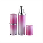 25ml 50ml Round Cosmetic Airless Bottle Silver Collar Airless Pump Container