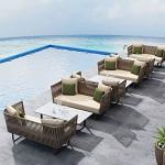 1.5mm Modern Lounge Sectional Outdoor Sofa Adjustable Waterproof Garden