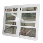 Powder Coated Single Hung Window Custom Lift Up Hurricane Impact French Windows