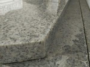 Wholesale Light Grey Stone Stair Treads And Risers , 7.5 Hardness Granite Stone Stairs from china suppliers