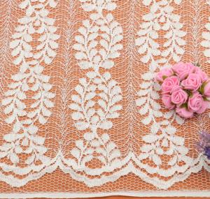 Wholesale Garment Accessories Diy Stretch French Cord Lace Fabric Ivory Color from china suppliers
