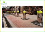 Automatic Retractable Parking Bollards , Hydraulic Rising Bollards 600mm Height
