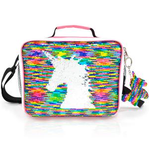 Wholesale Unicorn Flip Sequin Girls Nylon Insulated Lunch Tote from china suppliers
