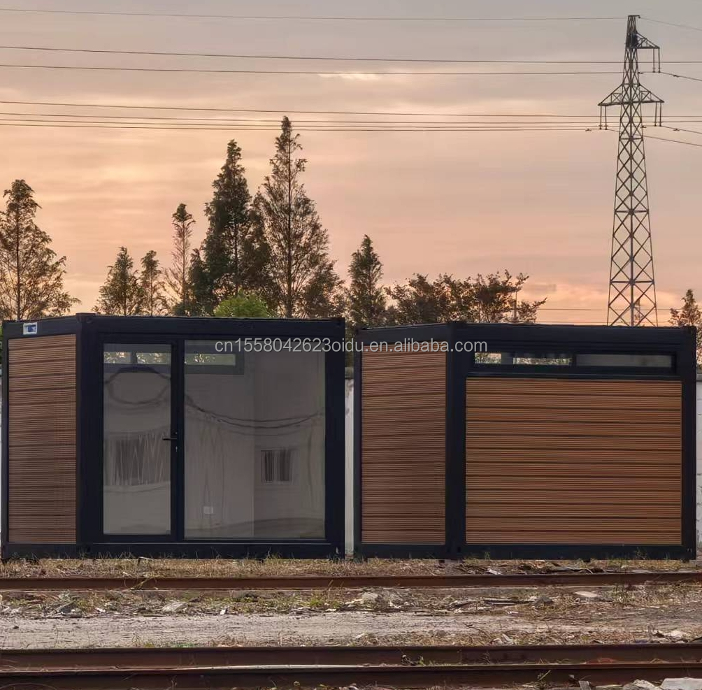 Main Structure Galvanized Steel Square Tubes 10ft 20ft Prefabricated Container Wooden House for Office Assembly House