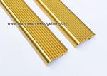 Embedding Aluminum Stair Edge / Edging With Shiny Golden 45mm x 15mm