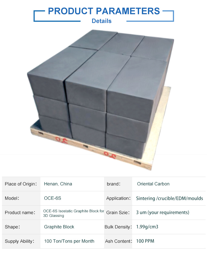High Hardness Isostatic Graphite Block with 2.0 Density for EDM Industry