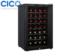 Wholesale Upright 28 Bottle Thermoelectric Wine Cooler Blue LED Interior Light from china suppliers