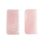 Relieve Fatigue Rose Quartz Gua Sha Scalp Comb Jade Massage Comb
