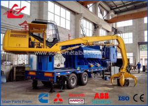 Wholesale Mobile Hydraulic Waste Metal Baler Logger 5 meter press room size from china suppliers