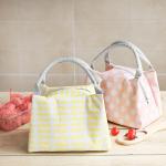 Reusable Soft Insulated Cooler Bag Large Capacity With Linen Fabric Material