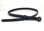 20mm Womens Genuine Leather Belt With Flower Shape Buckle