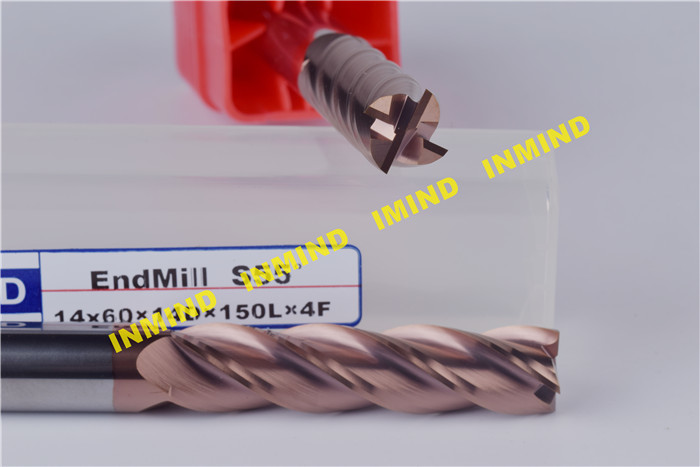 Carbide Machining Tialn Coated Square End Mill With 40 mm Cutting Length
