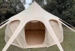 Waterproof 3000MM Coated 285G Beige Color Cotton Outdoor Lotus Camping Tents 5*5