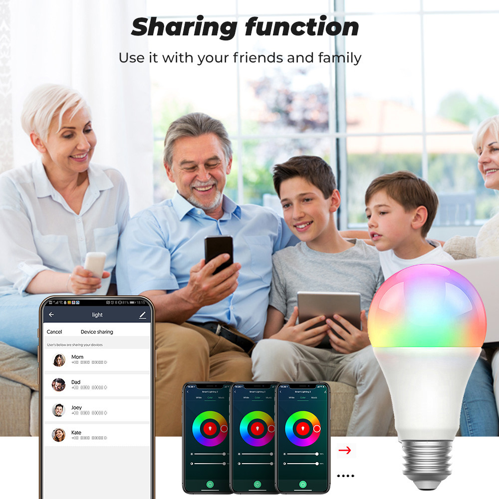 Tuya Zigbee 10W Smart Light Bulb E27 RGB LED Lamp Dimmable Timing Smart Life APP Voice Control For Google Home Alexa
