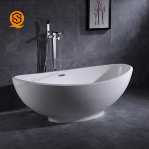 Wholesale Acrylic Freestanding Soaking Bathtub Matt White For Office Building from china suppliers