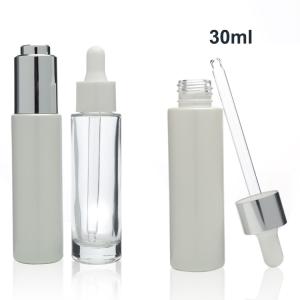 Wholesale 30ml Clear Slim Straight Glass Serum Dropper Bottle For Skin Care Essential Oils Sealed Bottles from china suppliers