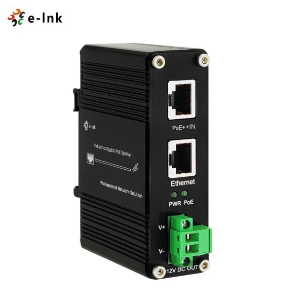 Outdoor PoE Splitter 802.3bt 12V DC 36W Output Din Rail Gigabit Power Ethernet