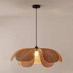 Creative Rattan Flower Pendant Light Designer Handmade Lustre Living Room Dining
