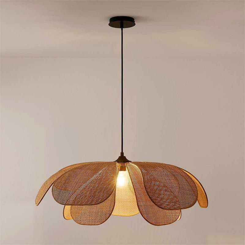 Creative Rattan Flower Pendant Light Designer Handmade Lustre Living Room Dining Room Lighting(WH-WP-71)