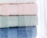 100% Square Bamboo Fiber Tower, Eco-friendly 34cm*34cm,Blue/ Green/Pink/ khaki