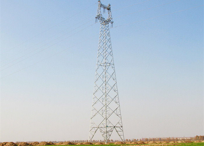 HDG Transmission Line Steel Towers , 10 - 1000KV Lattice Angle Steel Tower