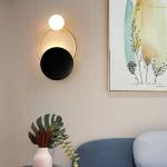 Golden Wall Sconce Lights Fixture Nordic Ring Bedside Lamps wall mount ring