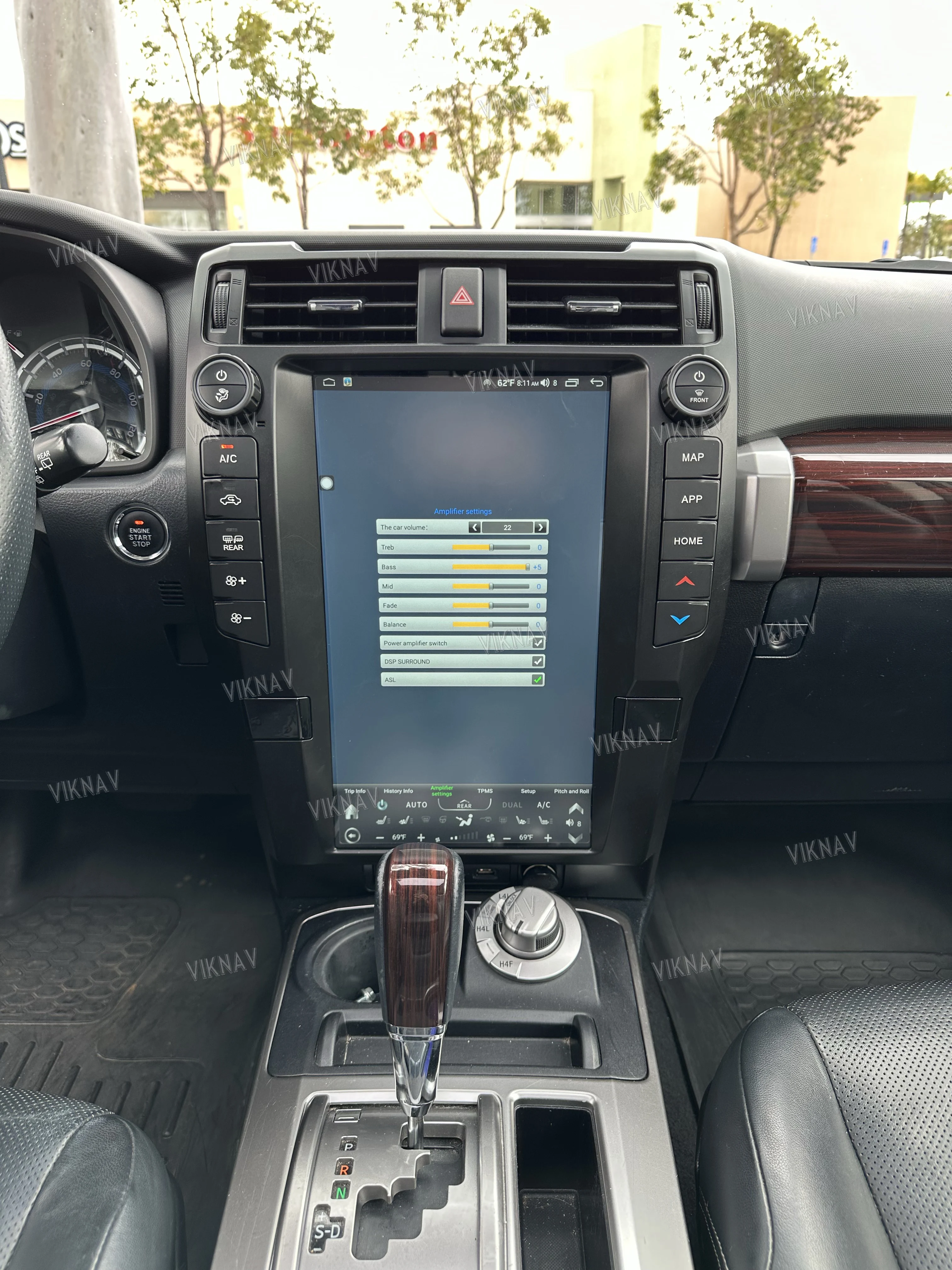Android Toyota 4Runner Head Unit Auto Stereo 2010-2023 Multimedia Player Replacement