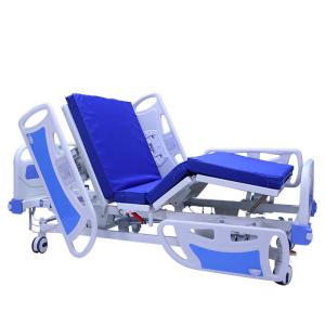 Wholesale Stainless Steel Multifunction Adjustable Medical Equipment 3 Cranks Manual Foldable ICU Hospital Bed from china suppliers