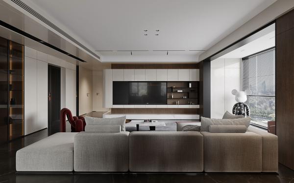 Modern TV Cabinet Custom TV Wall Unit White Lacquer Cabinet Fitted Living Room
