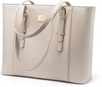 LOVEVOOK LAPTOP BAG FOR WOMEN, STRUCTURED LEATHER COMPUTER BAG, PROFESSIONAL