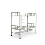Dormitory 46kg Gray Color Adult Size Steel Bunk Beds With Shoe Rack