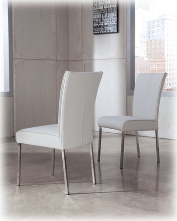 Easy Cleaning Modern Leather Side Chair With High Back 48*62*94CM