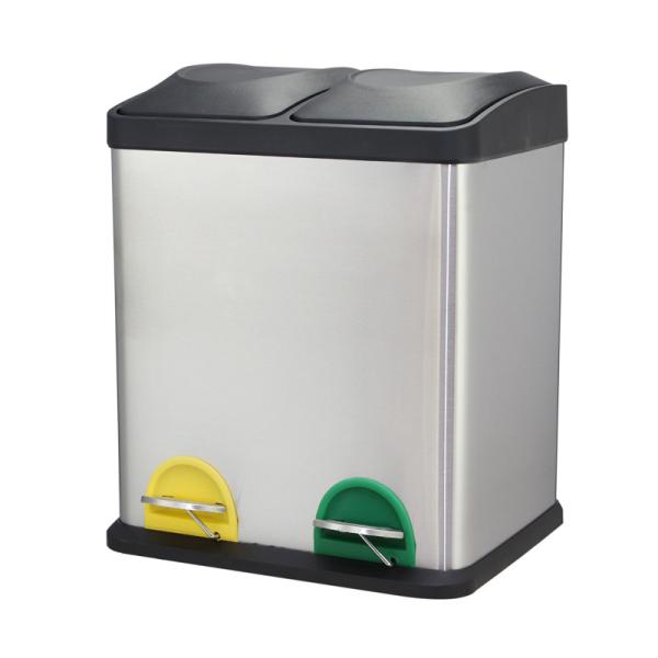 Durable Narrow Stitched Portable Metal Foot Pedal Garbage Bins Round Kitchen Trash Dustbins