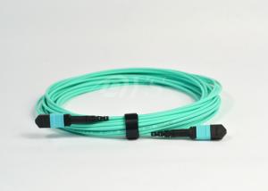 Wholesale 12 Fiber Fiber Optic Patch Cable MPO To MPO Jumper APC 0.3dB Return Loss from china suppliers