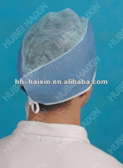 Anti Static SMS Disposable Non Woven Cap Double Elastic