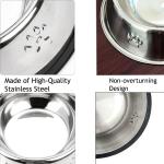 Stainless Steel Dog Bowls, Dog Feeding Bowls, Dog Plate Bowls with Rubber Base