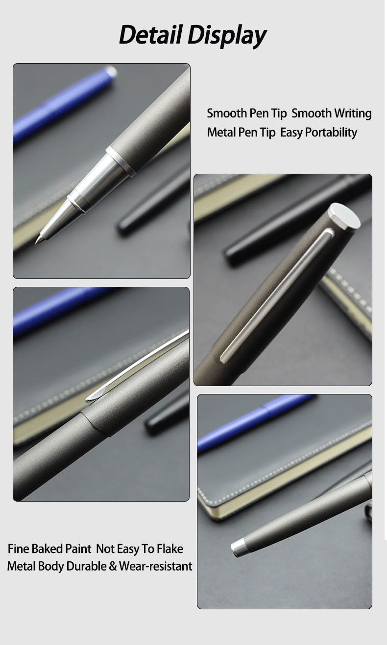 Matte Business Gift Roller Ball Pen 0.5mm Signature Pen Metal Gel Pen Custom Logo