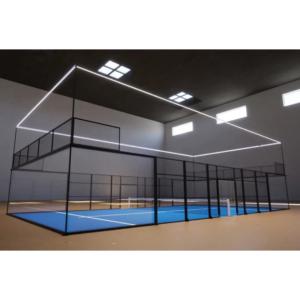 Wholesale Panoramic Padel Fields Ground Tennis Court Standard Size 10*20m Customized Blue Tennis Court For Sports Facilities / Schools from china suppliers