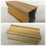 Cream - Colored Wood Finish Aluminium Profile For Kitchen Cabinets Rectangular