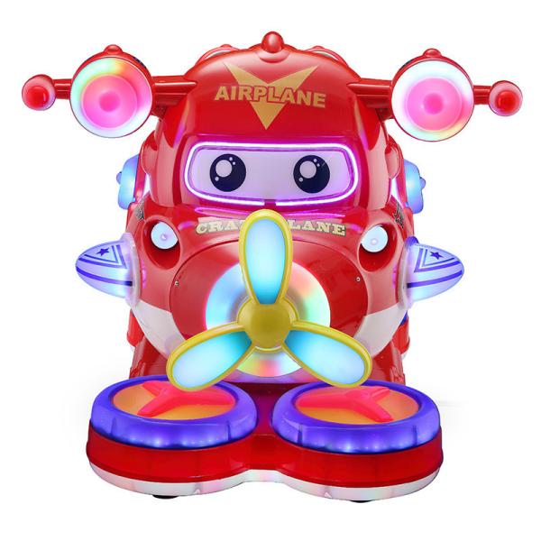 Metal Acrylic Plastic Coin Operated Kiddie Rides Airplane Machine Helicopter