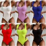 Split Swimsuit Strap Cross Ladies Solid Color Sexy Women’S Swimming Suits Bikini