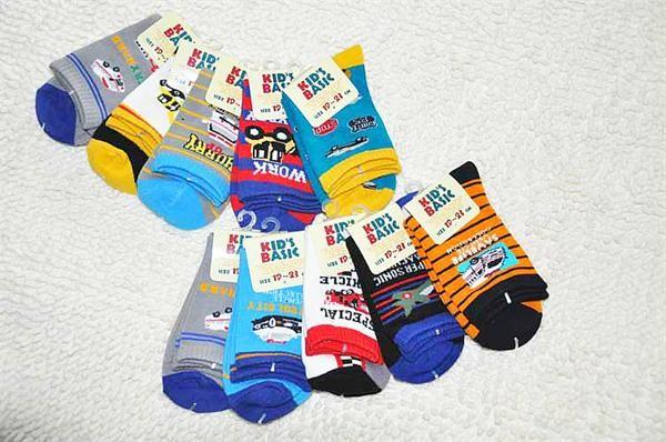 Delicate japan cartoon design knitted terry cotton socks for boys