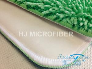 Wholesale Easy Cleaning Green Microfiber Reusable Mop Pads / Chenille Mop Pad from china suppliers